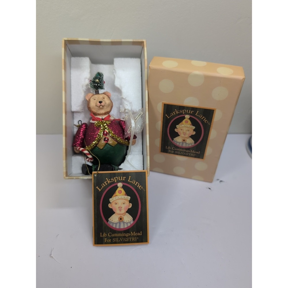 Larkspur Lane Bearly Right Bear Ornament C015